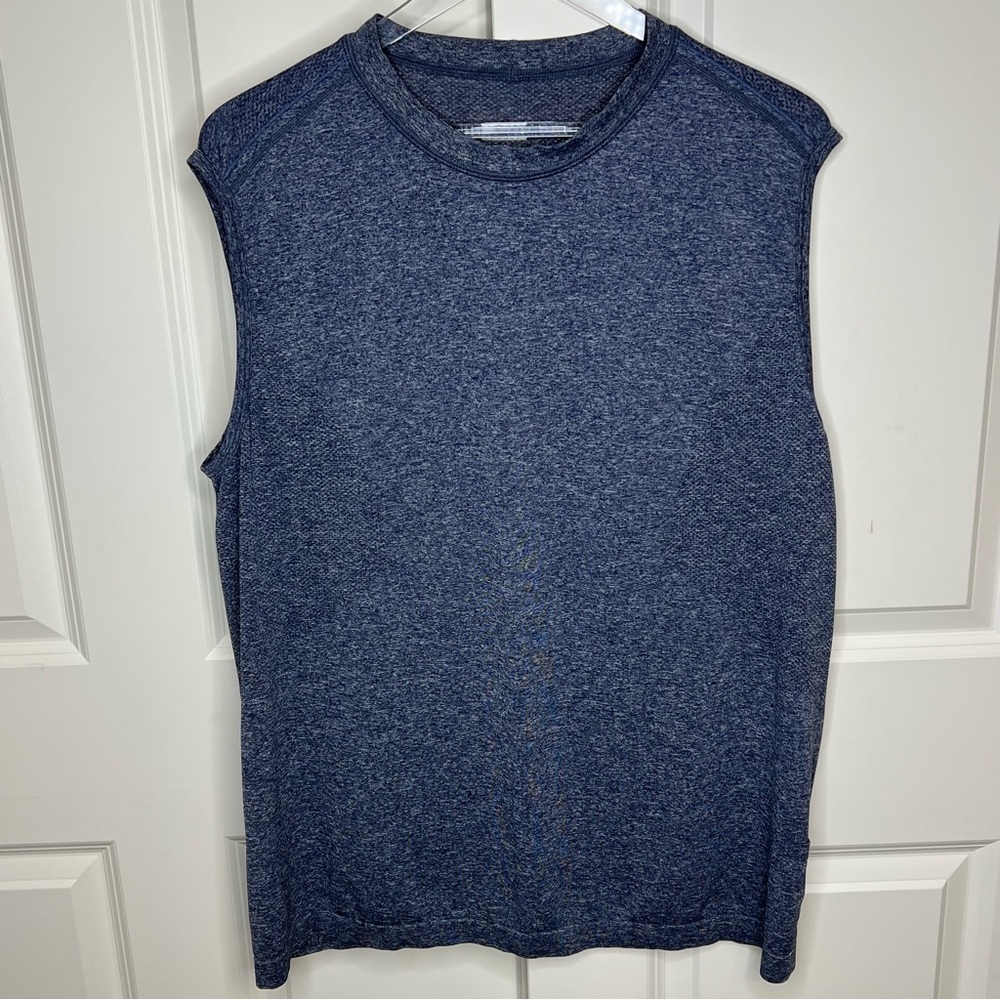 Lululemon XL Mens Metal Vent Tech Muscle Tank Top Blue Workout Top Shirt Workout